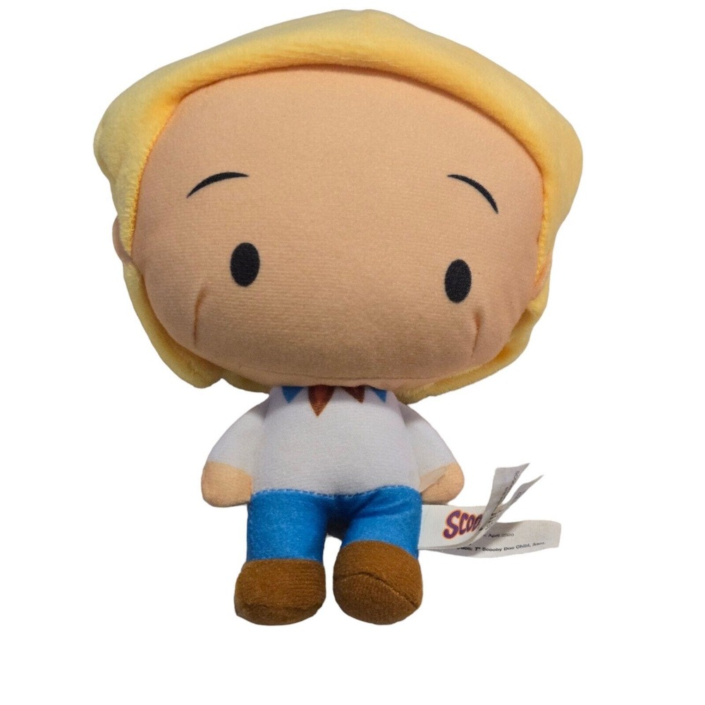 Scooby Doo Toy Factory Fred Large‎ Head Plush 2020 Stuffed Animal 7"